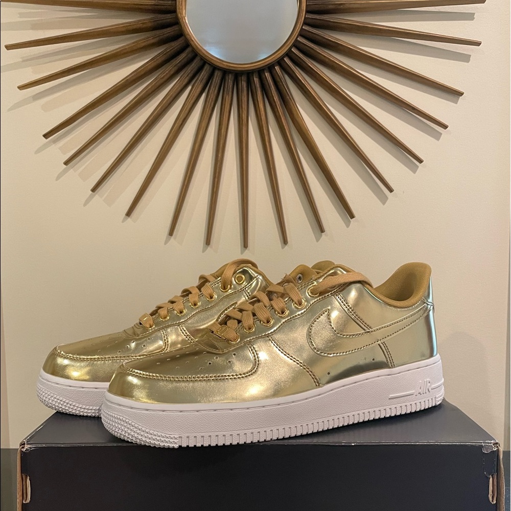 Gold Nike Air Force 1